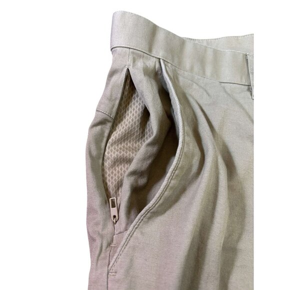 Mens Fabletics Beige Lightweight Khaki Chino Pants W/ Zippered Pockets 38x32 - Picture 6 of 9